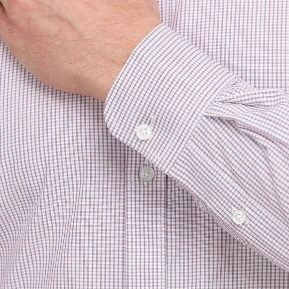Chaps Men's Button-Down Dress Shirt, Red, L 16-16.5 34/35 - Picture 6 of 7